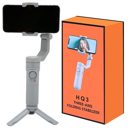 Gimbal Estabilizador HQ3 de 3 ejes para celulares con trípode