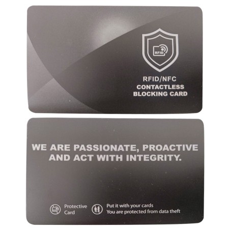 Tarjeta bloqueadora RFID para billetera
