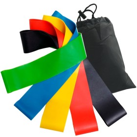 Set de 5 bandas elásticas para ejercicio