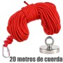 Kit de pesca magnético man de pesca 60mm 156kg de fuerza con cuerda 20 mts y mosqueton
