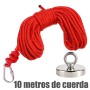 Kit de pesca magnético man de pesca 60mm 156kg de fuerza con cuerda 20 mts y mosqueton