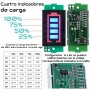 Modulo indicador de carga de bateria de litio 3.7V