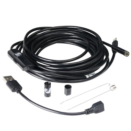 Boroscopio USB 5 metros 7mm de diametro