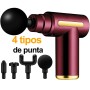 Pistola masajeadora 4 cabezales para rehabilitación y contracciones