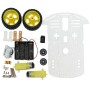 Kit chasis. motor. ruedas y portapila para robot auto 4WD, unica rueda frontal