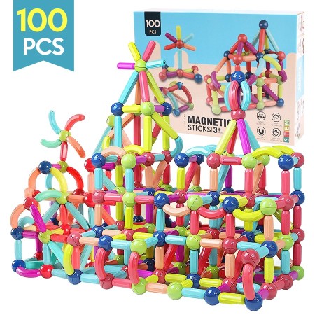 Kit barras Magnéticas y esferas 100 PCS