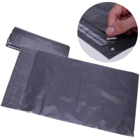 Bolsas Para Comercio Grises x100 20x35 cm