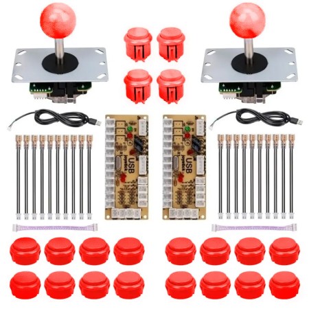 KIT Palanca, 10 pulsadores y controlador para ARCADE