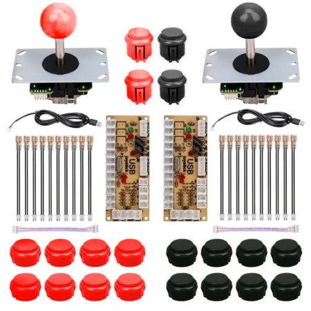 KIT Palanca, 10 pulsadores y controlador para ARCADE
