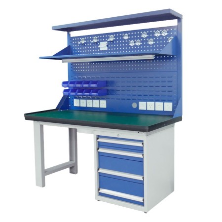 Mesa para Taller Metálica con Panel de Herramientas