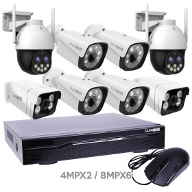 NVR 16 canales + camaras / 2x4MP / 6x8MP