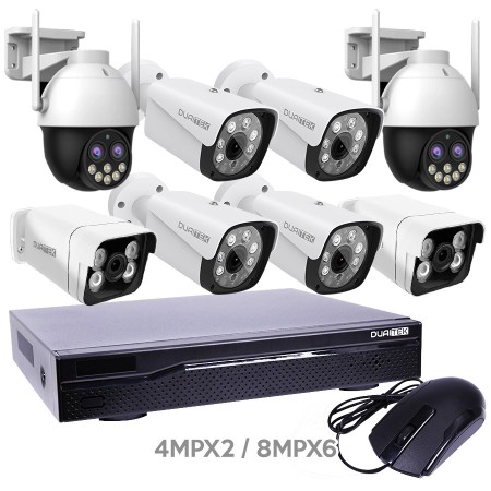 NVR 16 canales + camaras / 2x4MP / 6x8MP