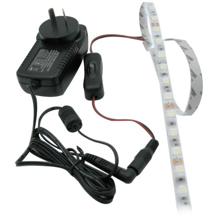 Metro Tira de led + fuente 12V	+ encendedor