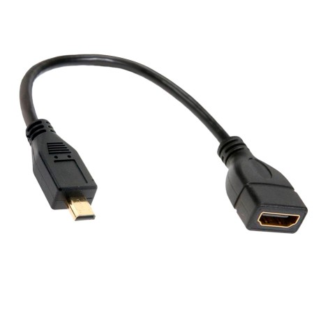 Cable Micro HDMI Macho a HDMI Hembra 15cm