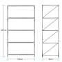 Estanteria Rack Metálico 5 niveles capacidad 1500kg