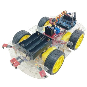 Kit chasis  Infrarrojo seguimiento de linea. ruedas y portapila robot auto 4WD