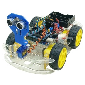 Kit chasis  Infrarrojo seguimiento de linea. ruedas y portapila robot auto 4WD