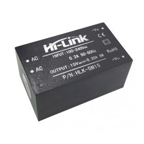 Fuente Switching Aislada Compatible con Arduino HLK-5M15 15v 5W 330mah