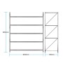 Estanteria Rack Metálico 4 niveles capacidad 1200kg
