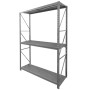 Estanteria Metálica tipo rack 3 estantes capacidad 900kg 250x80x150 cm