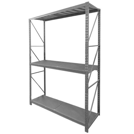 Estanteria Metálica tipo rack 3 estantes capacidad 900kg 250x80x150 cm