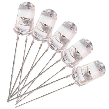 Set de leds 5mm Rojo, amarillo, azul, blanco, verde 100 por color