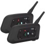 Combo 2 Intercomunicadores Bluetooth para Casco de Moto Ejeas V6 Pro 800 Mts 850maH