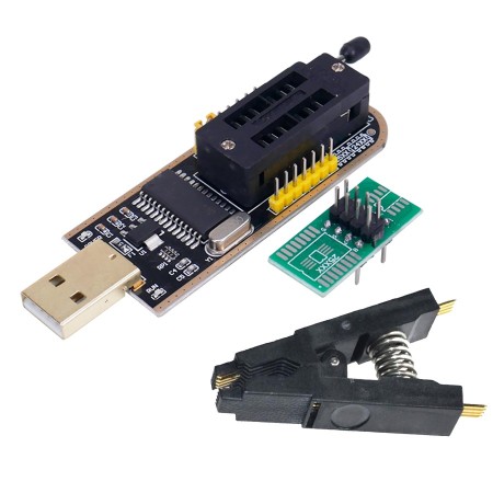 Combo Programador Usb Ch341a + Pinza . Bios Eeprom