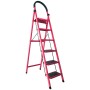 Escalera Plegable Doméstica 6 Escalones Acero