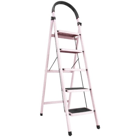 Escalera Plegable Doméstica 5 Escalones Acero