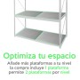 Plataforma para estanteria rack 500kg 60 x 75cm Montaje sin tornillos