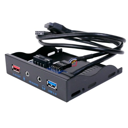 Panel frontal 3.5'' con USB3.0, USB de carga rapida y entrada / salida de audio