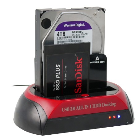 Docking station dos discos rigidos sata 2.5 y 3.5