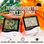 Reloj medidor de humedad y temperatura con sonda