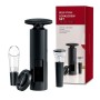 set de 4 accesorios de vino, sacacorchos manual, cortador, vertedor y tapón