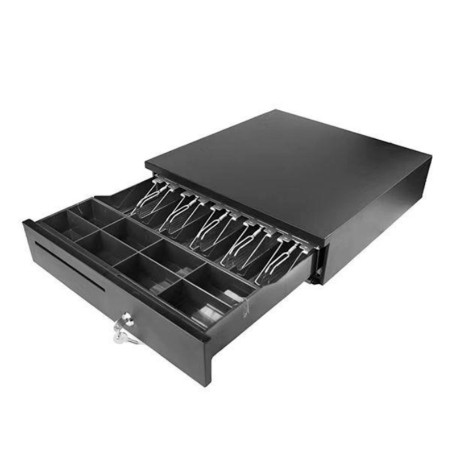 Caja Registradora electrónica 5+8 Divisiones Conexión RJ11 Cerradura 40,5 cm 3 Posiciones POS compatible 1 Ranura
