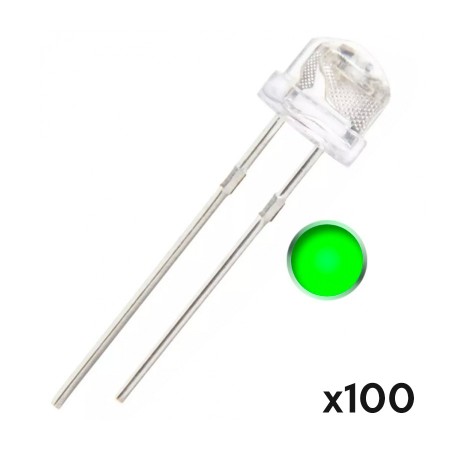 Led alta luminosidad bombín straw hat 5mm 100 unidades