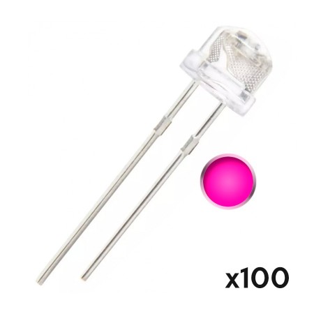 Led alta luminosidad bombín straw hat 5mm 100 unidades