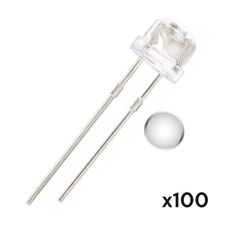 Led alta luminosidad bombín straw hat 5mm 100 unidades