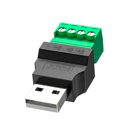 Conector USB 2.0 Tipo A Macho a Terminal de Bornera