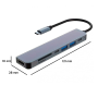 Adaptador USB Tipo C 8 en 1, Hdmi 4K Usb 3.0 USBC RJ45 SD/TF