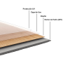 Vinilo SPC Autoadhesivo para Piso Diseño Madera Realista 1220x180 mm
