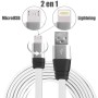 Cable Usb 2 en 1 Micro USB y Lighting