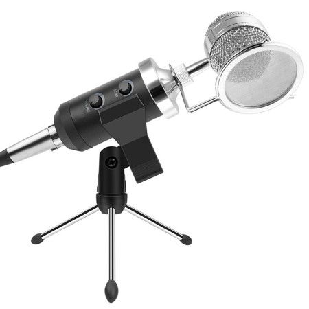 Microfono profesional youtube BM860E USB + 3.5 echo
