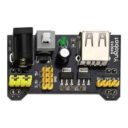 Adaptador de alimentacion para protoboard