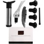 set de 3 accesorios de vino, vertedor, bomba vacio y abridor