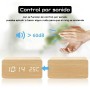 Reloj led de madera