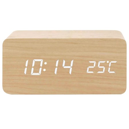 Reloj led de madera