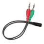 Cable Divisor Audio 3.5 En Dos Salidas Mic Y Auricular