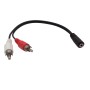 Cable miniplug Hembra a 2 RCA Macho